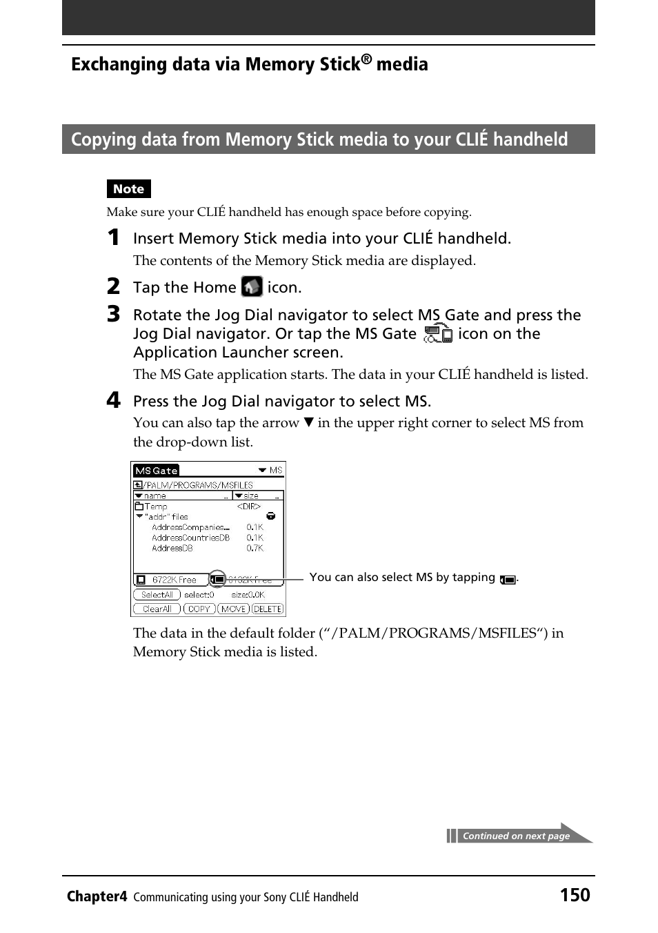 Sony CLIE PEG-NR70V/U User Manual | Page 150 / 224