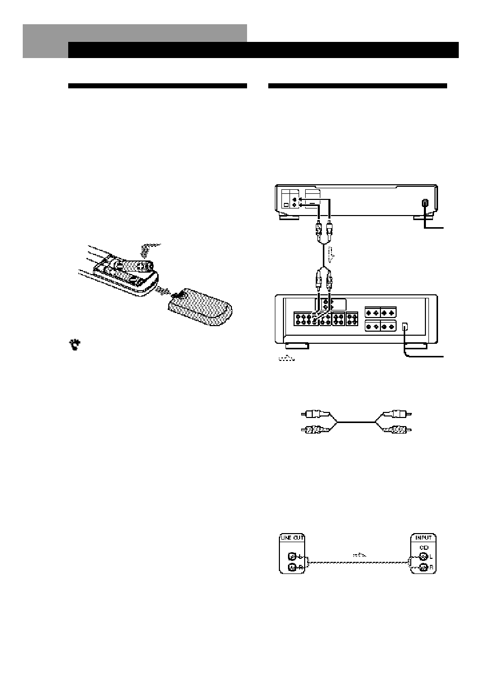 Unpacking, Hooking up the system, Getting started | Overview, Hookups | Sony CDP-XE500 User Manual | Page 4 / 16