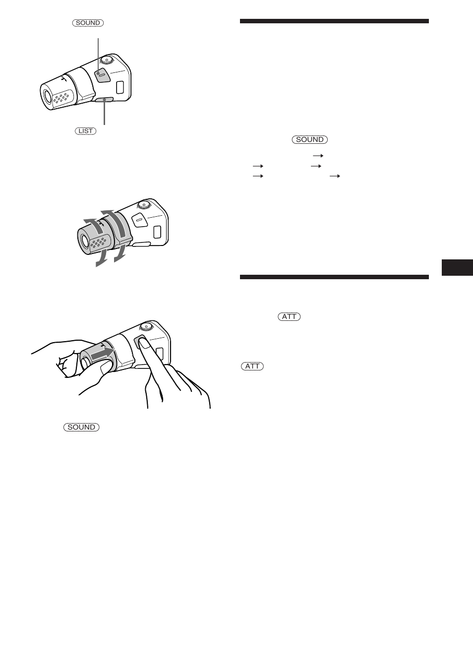 Adjusting the sound characteristics, Attenuating the sound | Sony CDX-C780 User Manual | Page 17 / 40