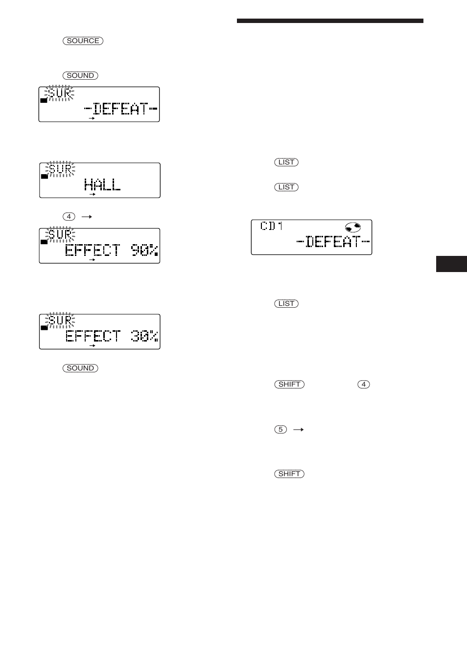 Storing a surround effect onto cds | Sony CDX-C780 User Manual | Page 27 / 40