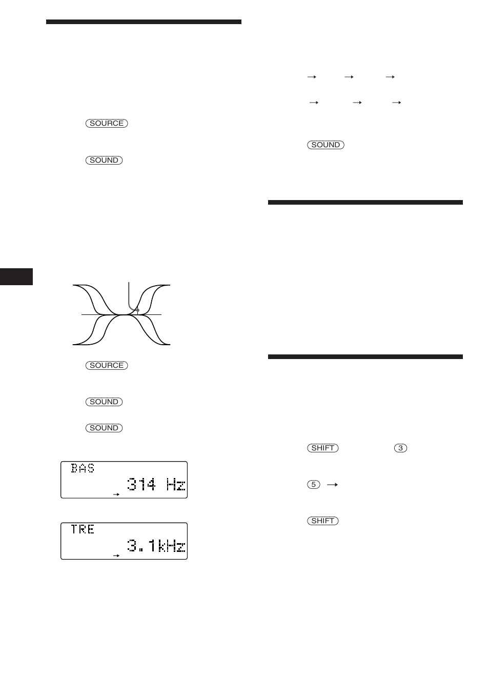Adjusting the volume of the bass and treble, Changing the line output level | Sony CDX-C780 User Manual | Page 30 / 40