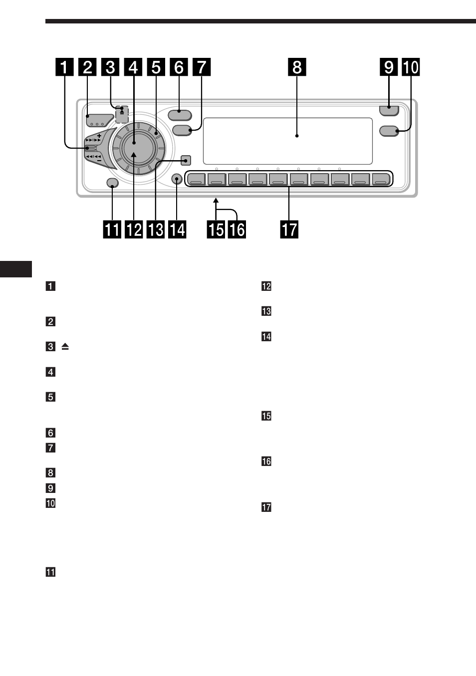 Location of controls | Sony CDX-C780 User Manual | Page 4 / 40