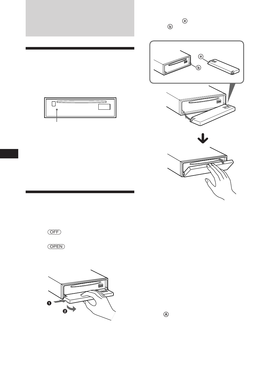 Getting started, Resetting the unit, Detaching the front panel | Sony CDX-C780 User Manual | Page 6 / 40