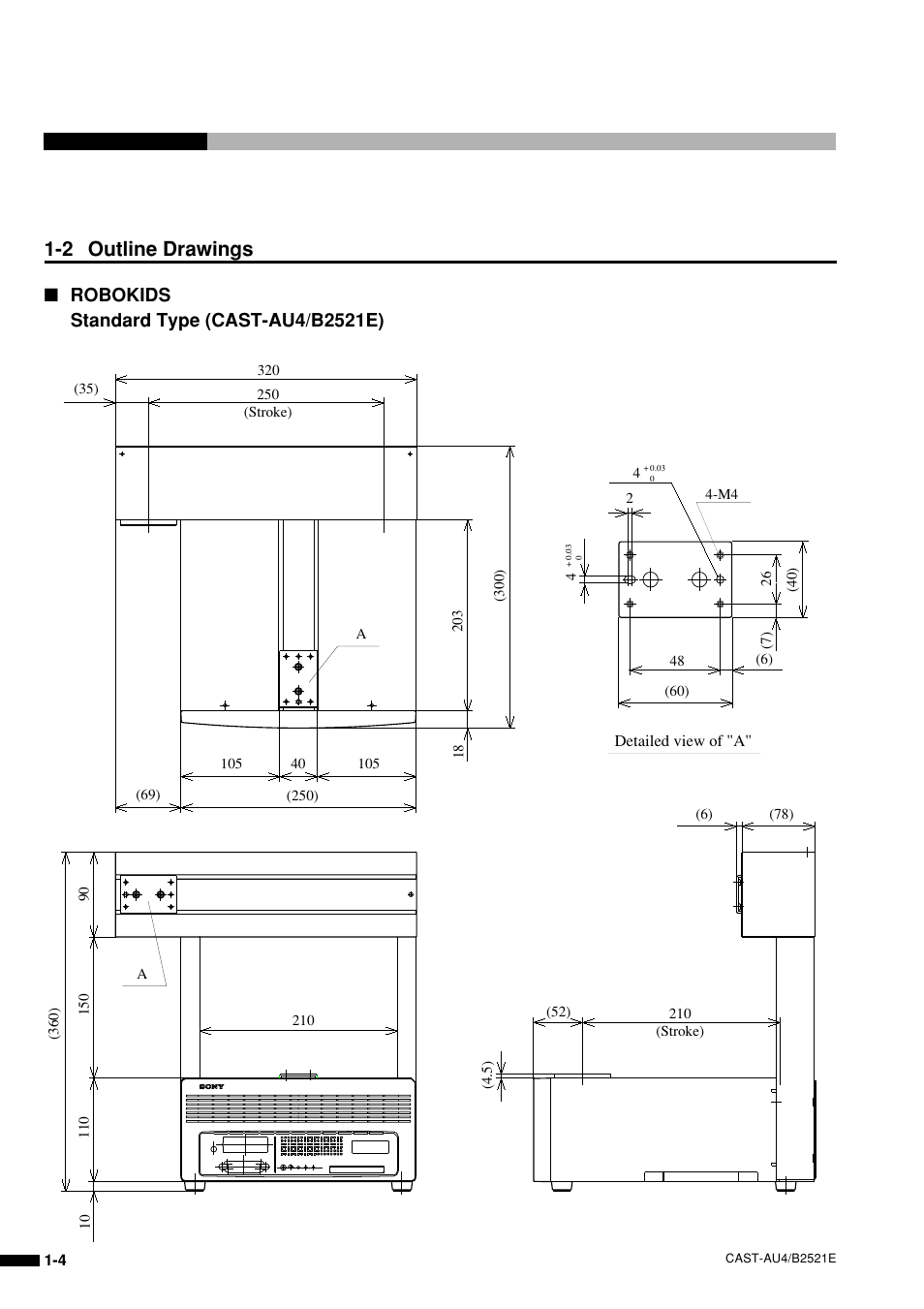 2 outline drawings | Sony B2521E User Manual | Page 17 / 65