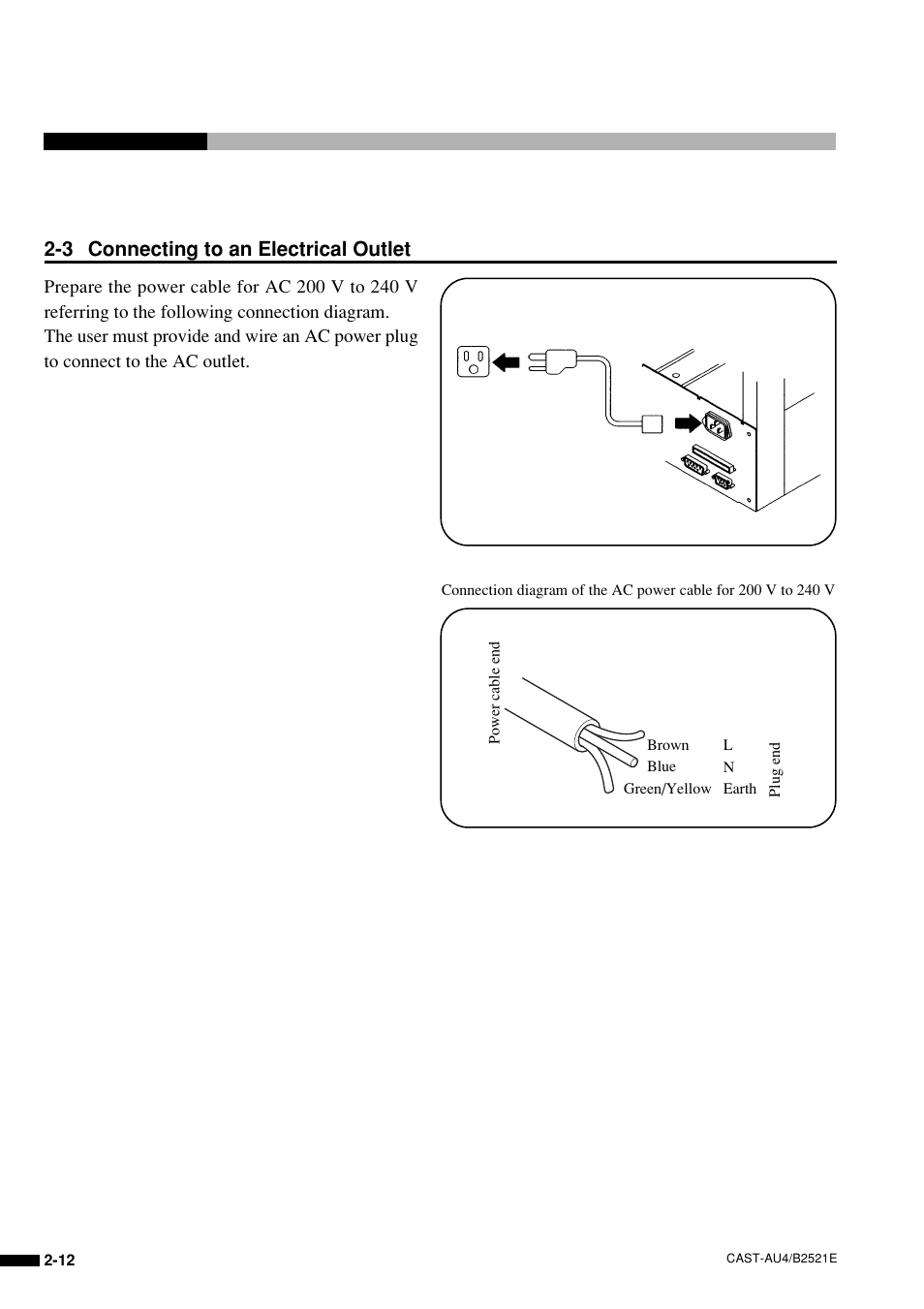 3 connecting to an electrical outlet | Sony B2521E User Manual | Page 35 / 65