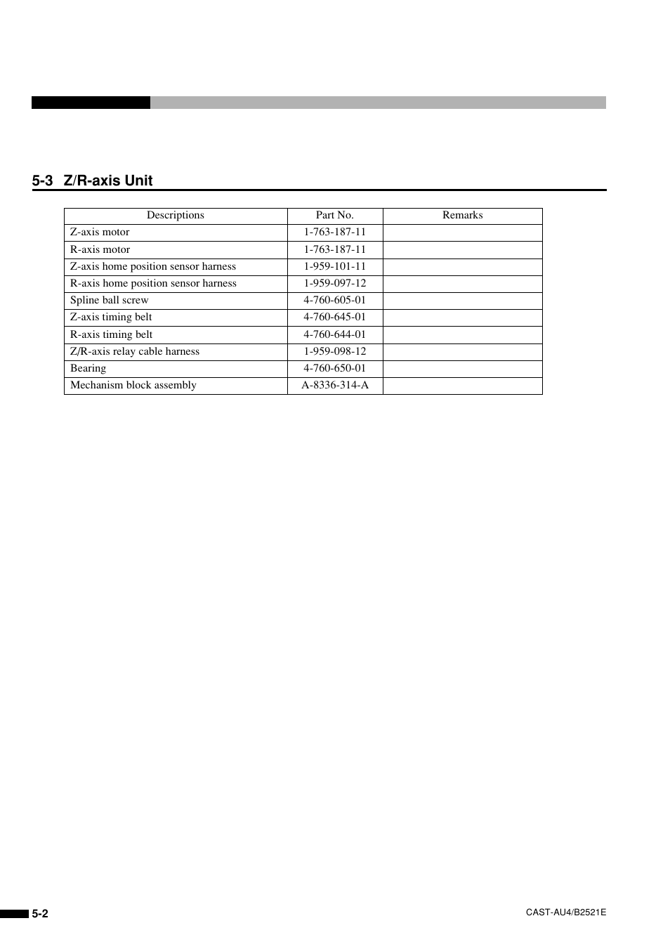 3 z/r-axis unit | Sony B2521E User Manual | Page 55 / 65