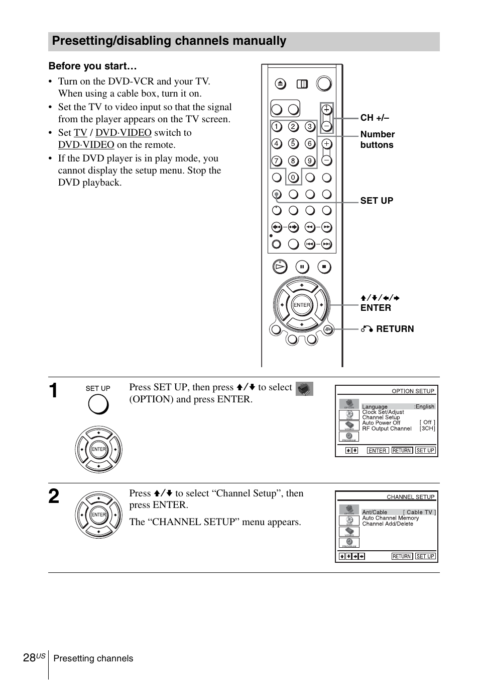 Sony SLV-D271PDVD User Manual | Page 28 / 132