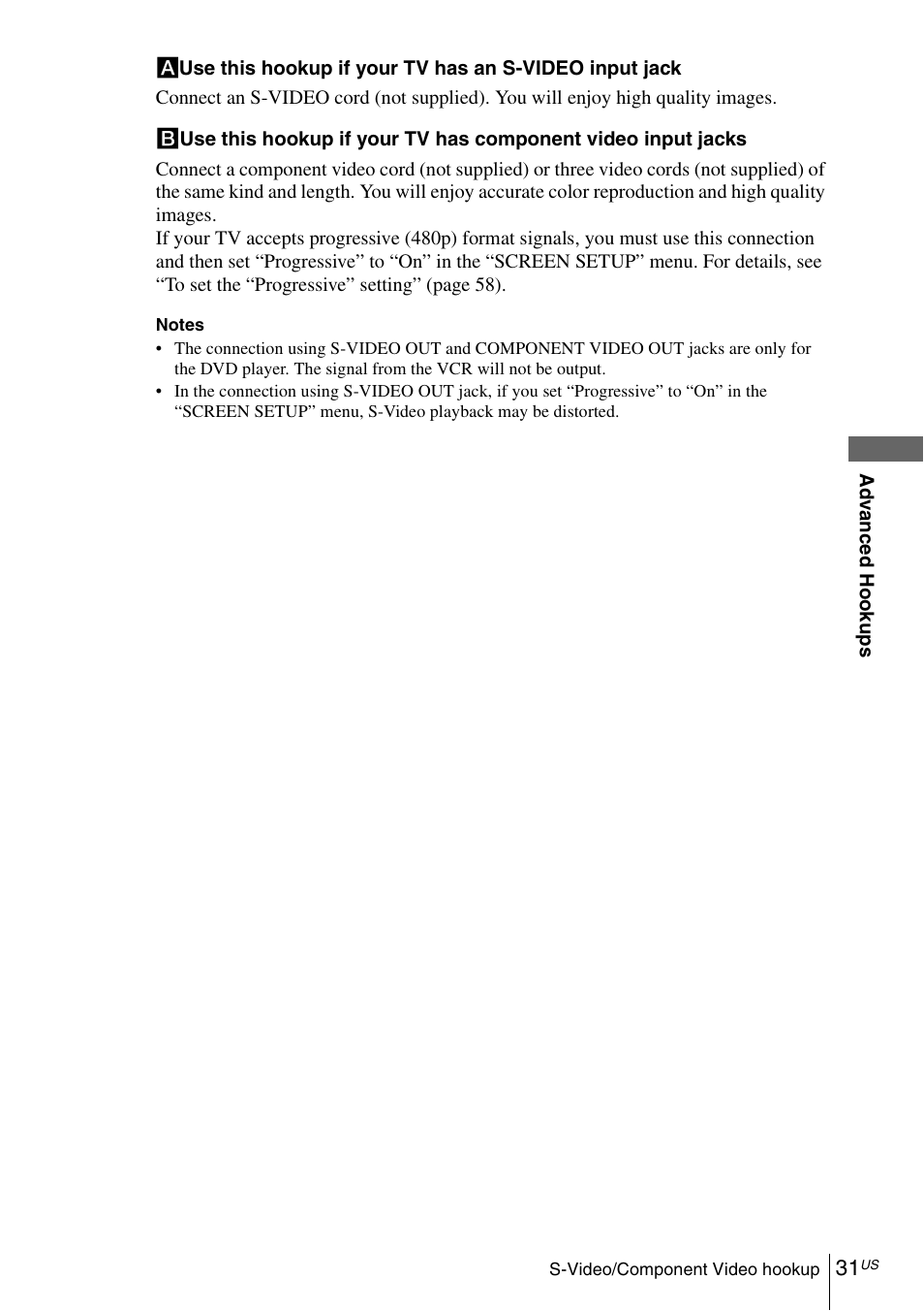 Sony SLV-D271PDVD User Manual | Page 31 / 132