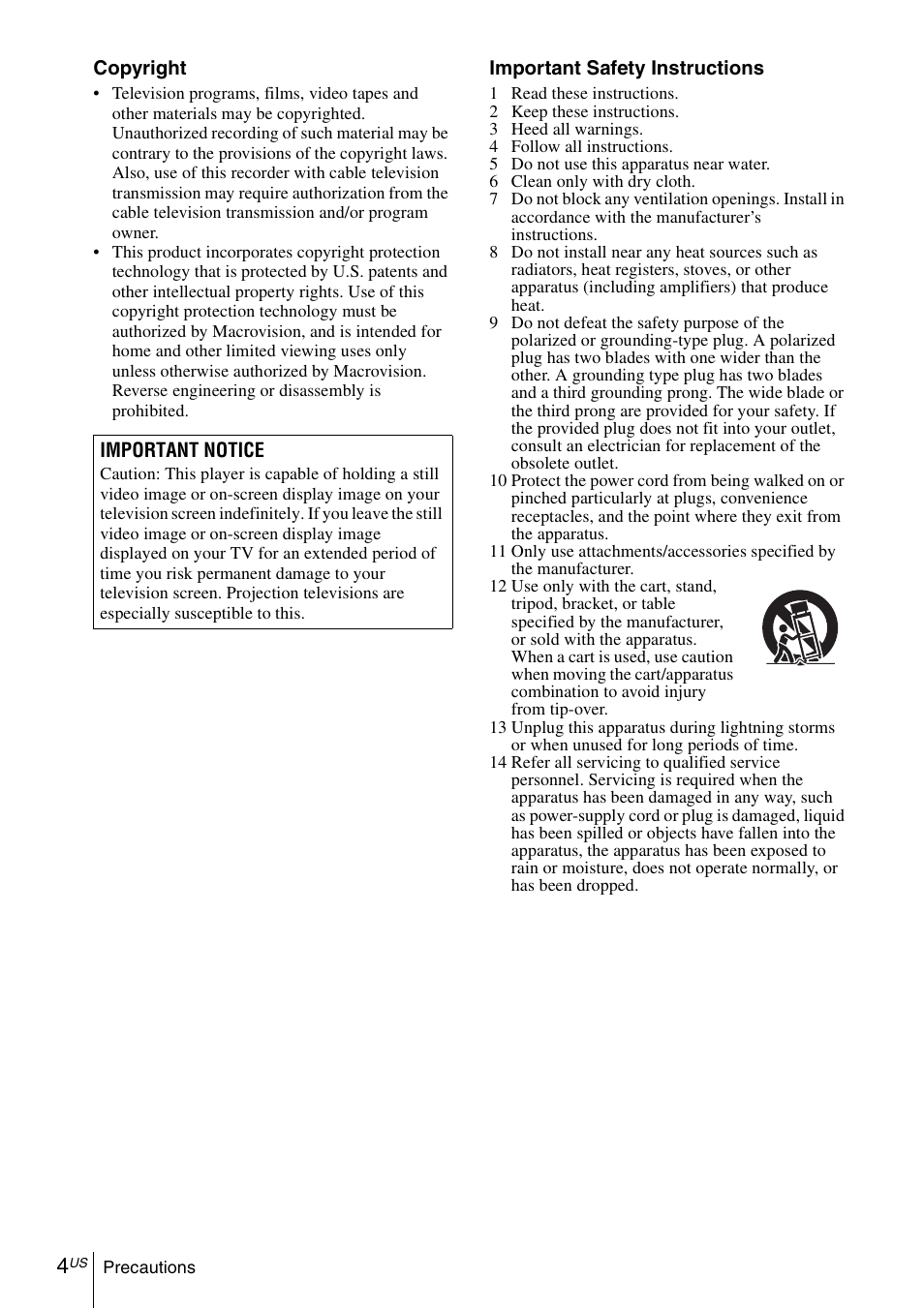 Sony SLV-D271PDVD User Manual | Page 4 / 132