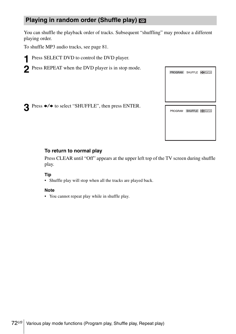 Sony SLV-D271PDVD User Manual | Page 72 / 132