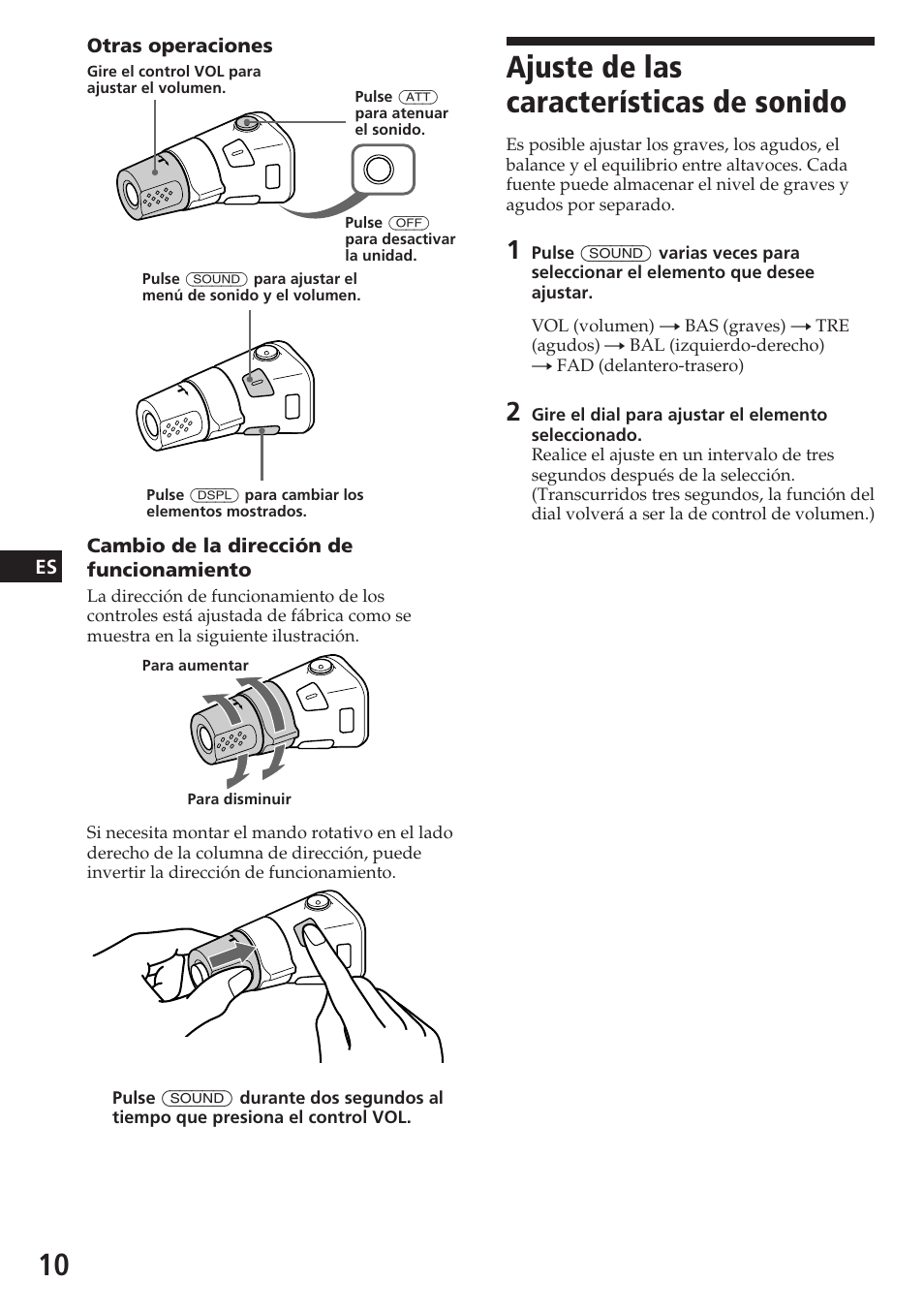 Ajuste de las características de sonido | Sony CDX-3180 User Manual | Page 26 / 68
