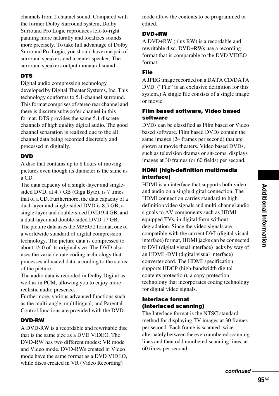 Sony DAV-FX900W User Manual | Page 95 / 112