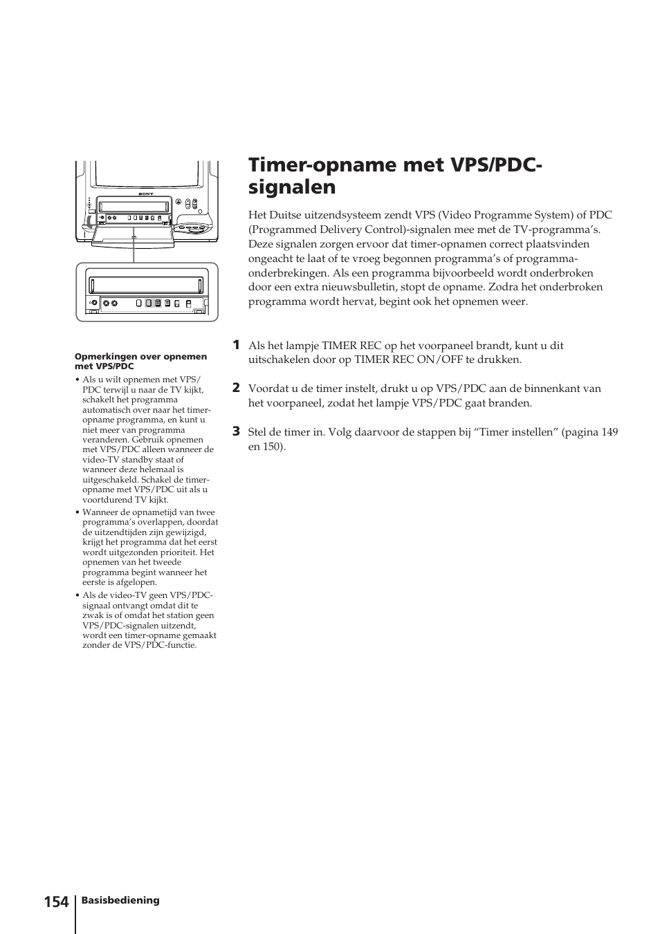 Timer-opname met vps/pdc- signalen | Sony Trinitron KV-14V4D User Manual | Page 154 / 210