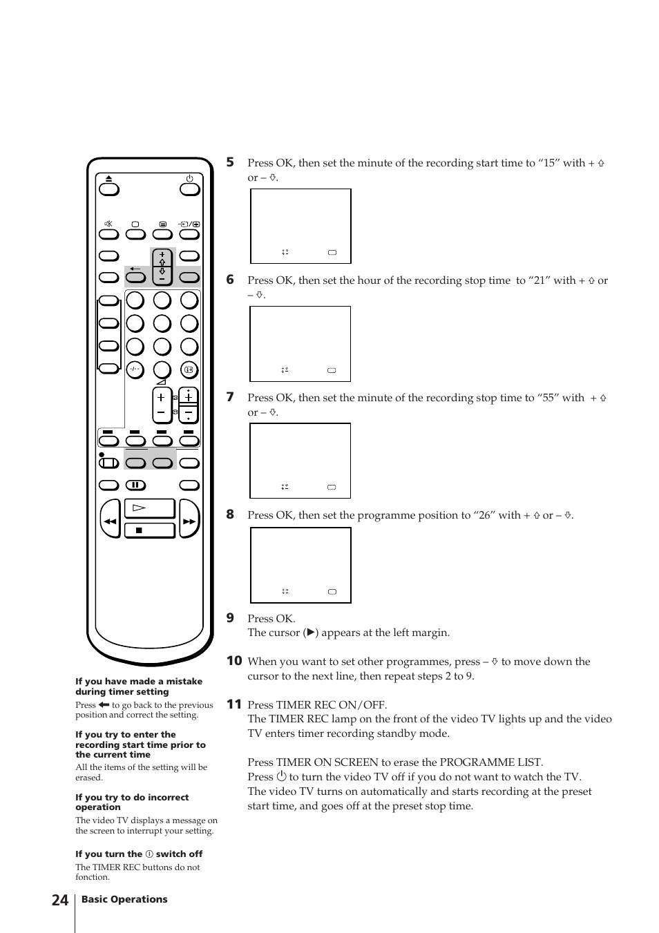 Basic operations | Sony Trinitron KV-14V4D User Manual | Page 24 / 210