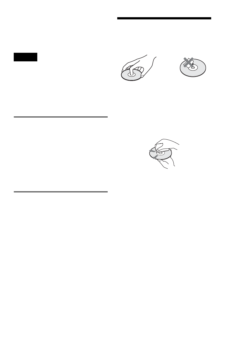 Notes about the discs, Copyrights | Sony DVP-NS415 User Manual | Page 7 / 72