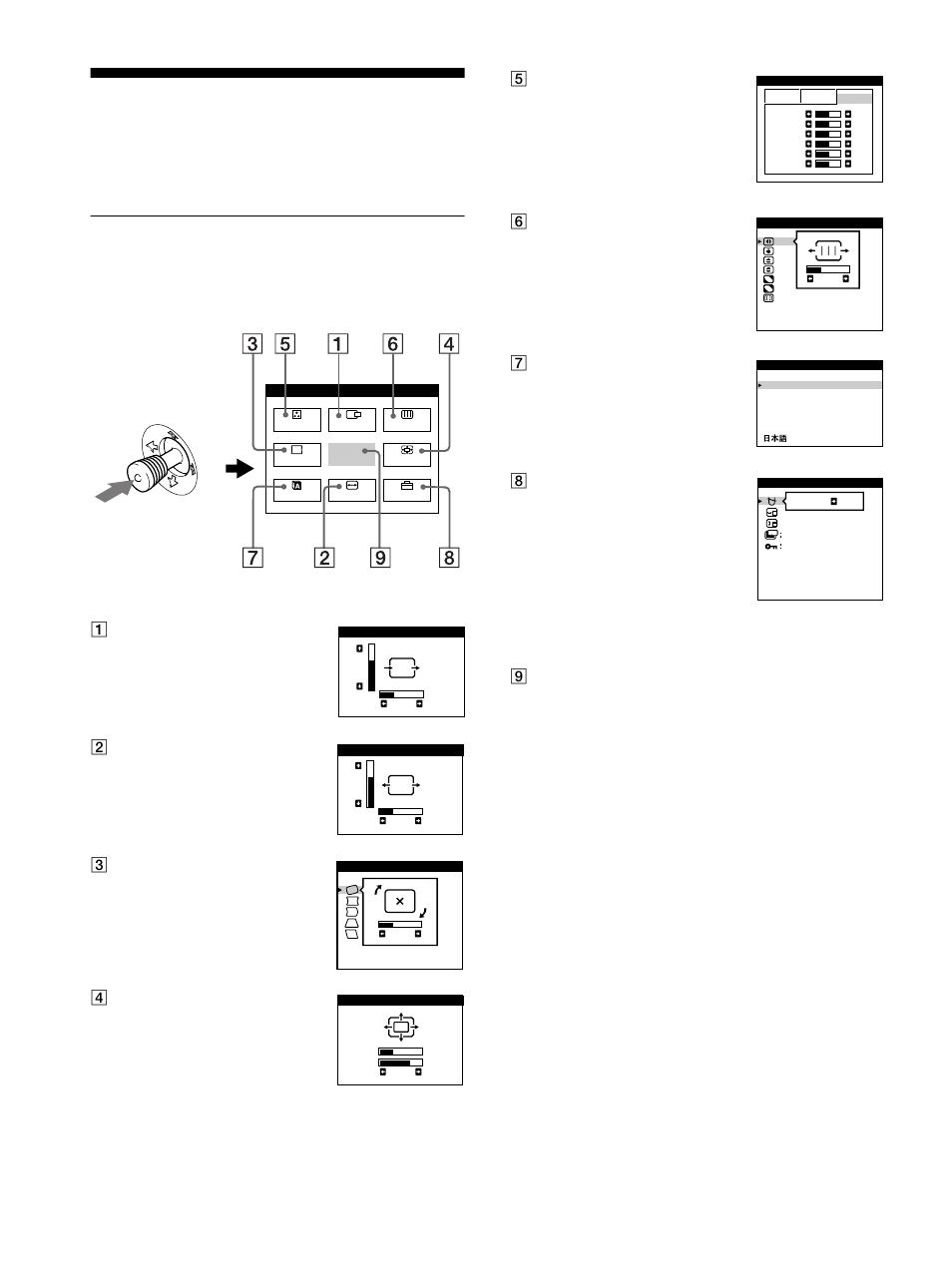 Personnalisation de votre moniteur, Pilotage par menus | Sony GDM-F400T9 User Manual | Page 26 / 84