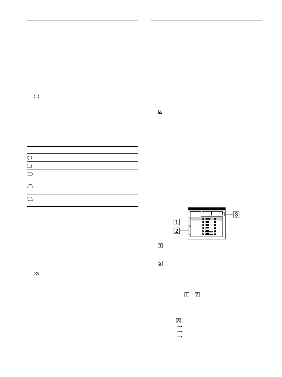 Réglage de la forme de l’image (geom), Agrandir ou réduire l’image (zoom), Réglage des couleurs de l’image (coul.) | 12 réglage de la forme de l’image (geom) | Sony GDM-F400T9 User Manual | Page 28 / 84