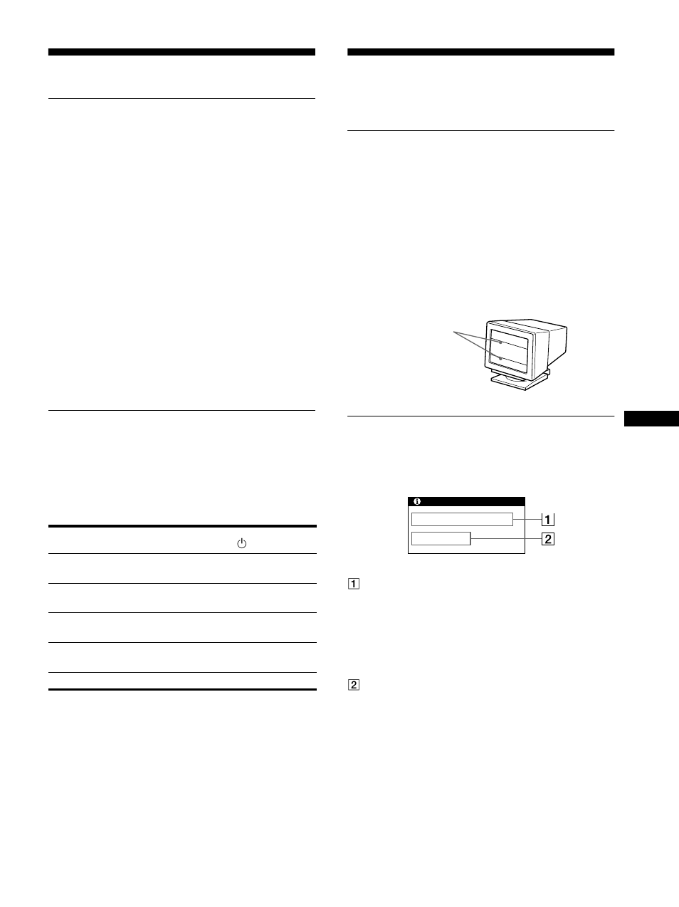 Caractéristiques techniques, Modes présélectionné et utilisateur, Fonction d’économie d’énergie | Dépannage, Messages affichés à l’écran | Sony GDM-F400T9 User Manual | Page 31 / 84