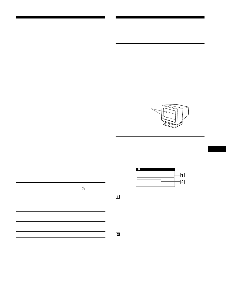 Technische merkmale, Vordefinierte modi und benutzermodi, Die energiesparfunktion | Störungsbehebung, Bildschirmmeldungen, Uf seite 15 | Sony GDM-F400T9 User Manual | Page 47 / 84