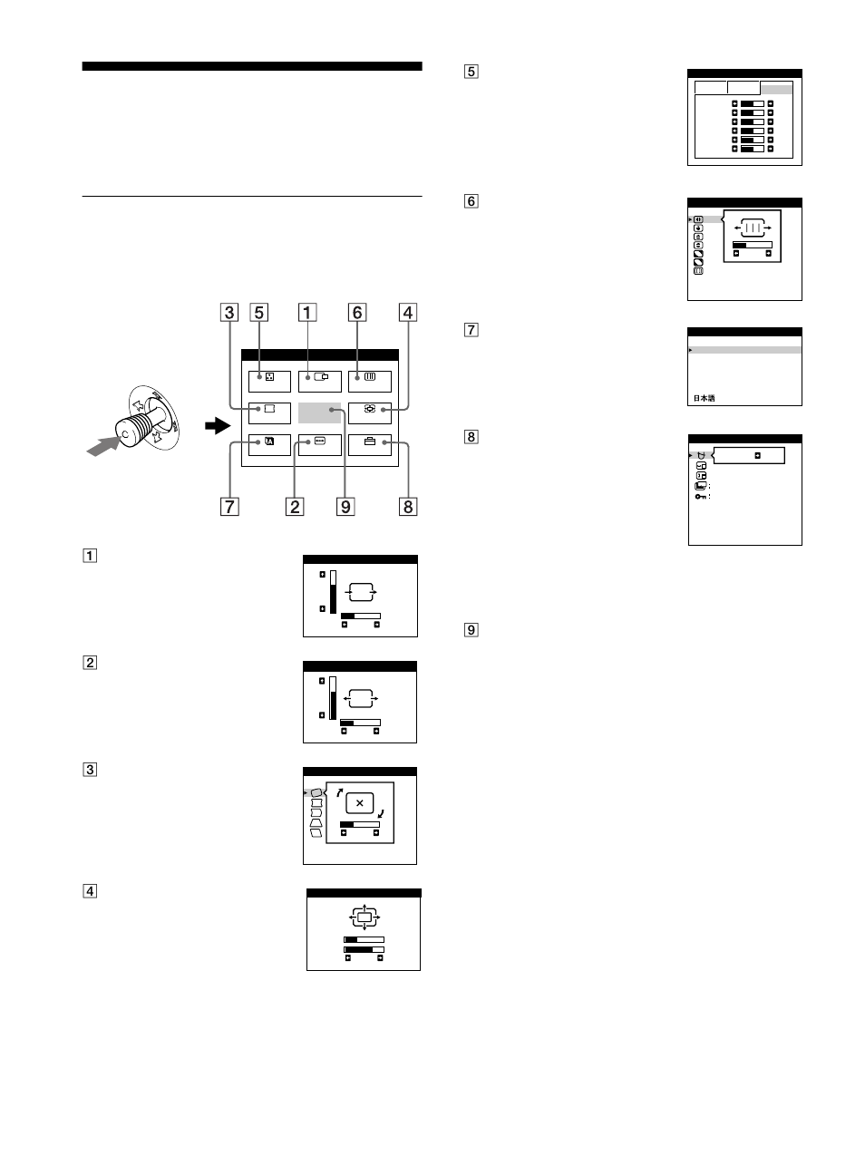 Personalización del monitor, Navegación por el menú | Sony GDM-F400T9 User Manual | Page 58 / 84