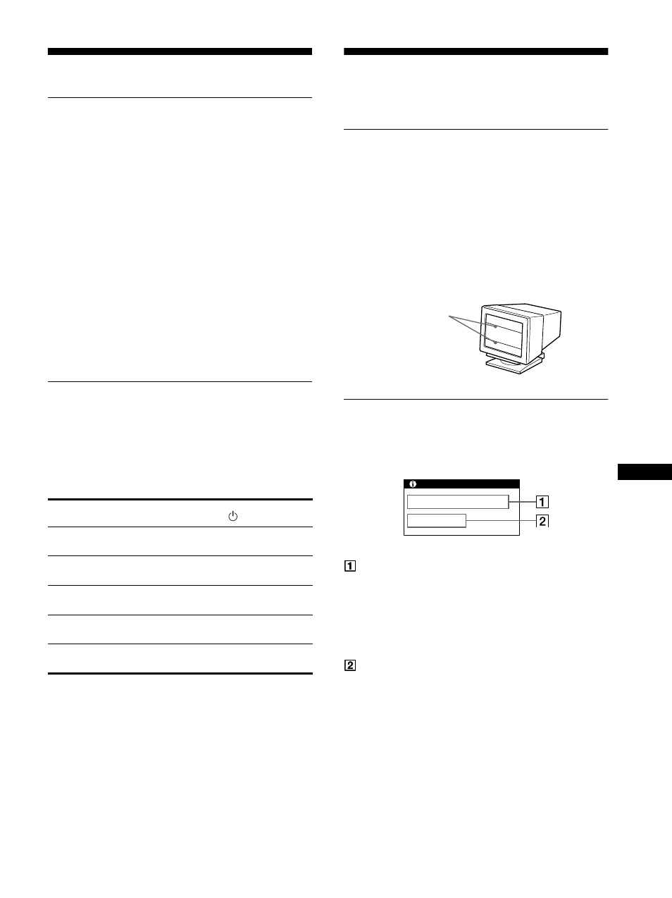 Características técnicas, Modos predefinidos y de usuario, Función de ahorro de energía | Solución de problemas, Mensajes en pantalla | Sony GDM-F400T9 User Manual | Page 63 / 84