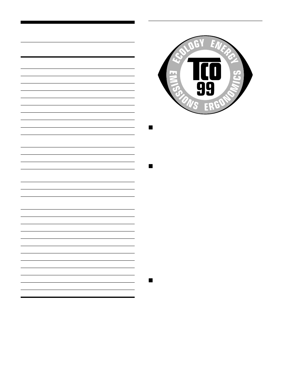 Appendix, Preset mode timing table, Tco’99 eco-document | Sony GDM-F400T9 User Manual | Page 83 / 84