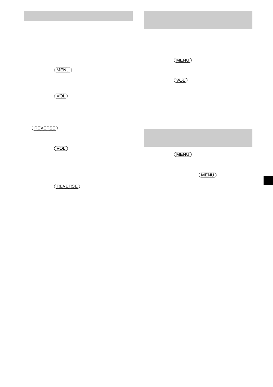 Ajuste del transmisor de fm, Ajuste de la pantalla de fondo azul, Salir de las funciones de menú | Sony MV-65ST User Manual | Page 101 / 112