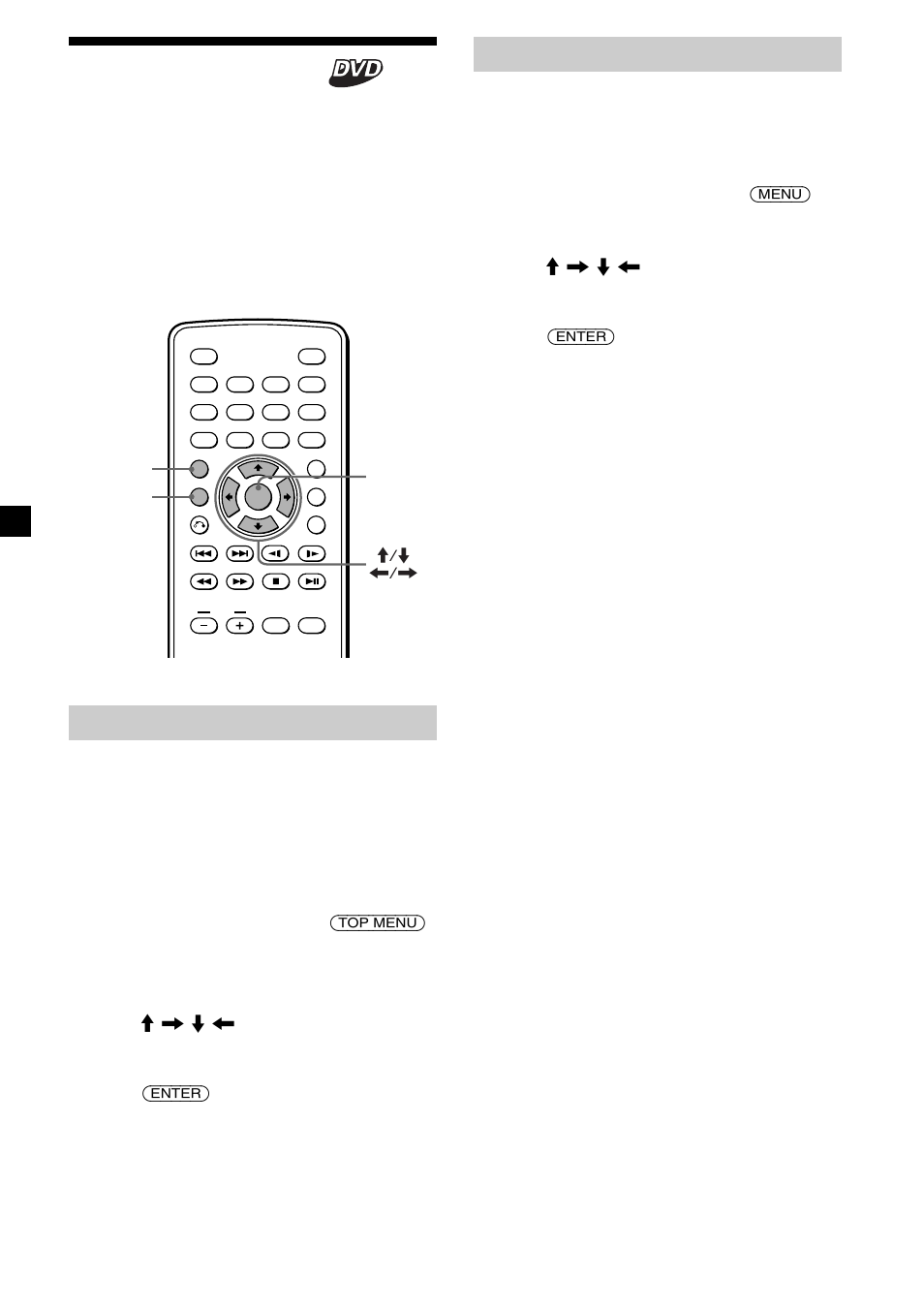 Using a dvd menu, Sing the top menu button, Using the menu button | Using the top menu button | Sony MV-65ST User Manual | Page 18 / 112