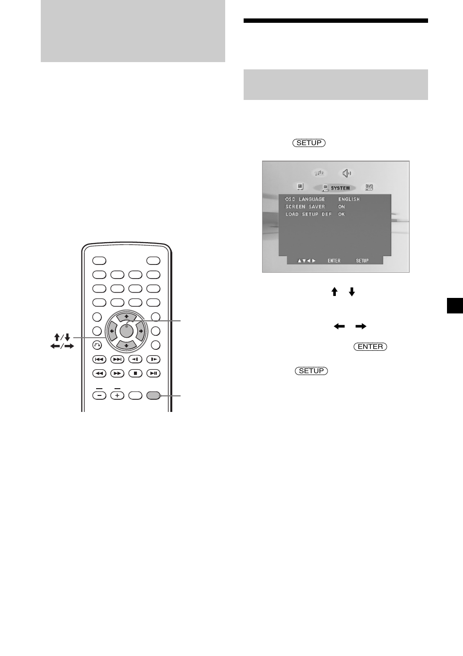 Cambio de la configuración, Ajustes del sistema — menú system, Selección del idioma de los menús — osd language | Ajustes del sistema, Menú system | Sony MV-65ST User Manual | Page 93 / 112