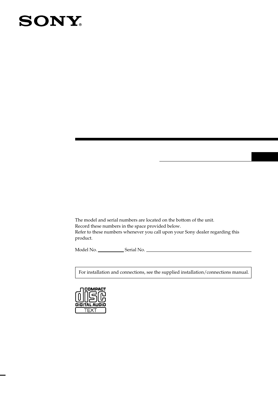 Sony CDX-C7050X User Manual | 28 pages