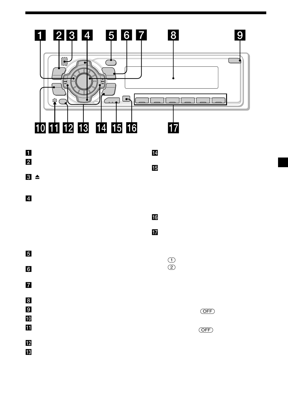 5location of controls | Sony CDX-C7050X User Manual | Page 5 / 28