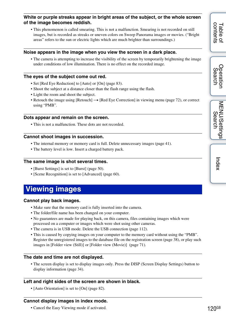 Viewing images | Sony Cyber-shot 4-162-397-11(1) User Manual | Page 120 / 137