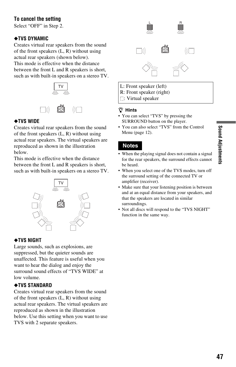 Sony DVP-NS725P User Manual | Page 47 / 72