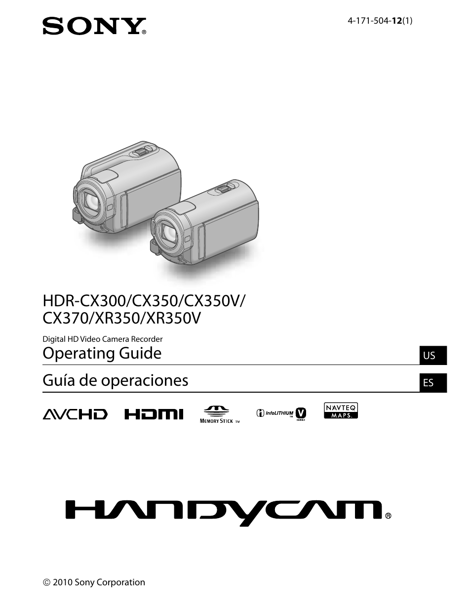 Sony HD-RCX300 User Manual | 223 pages