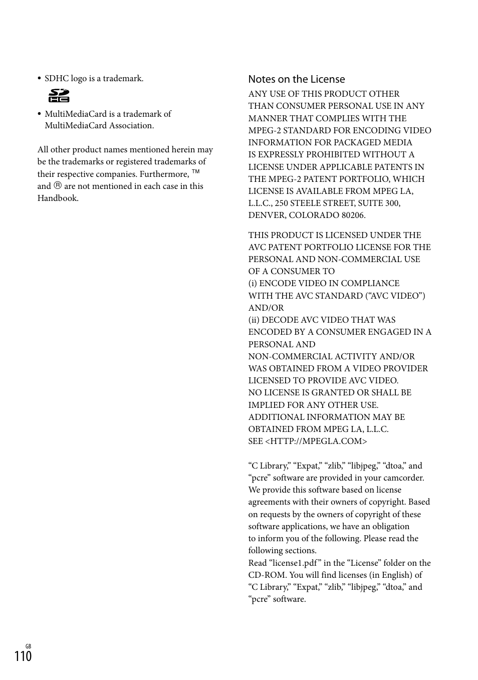 Sony HD-RCX300 User Manual | Page 188 / 223