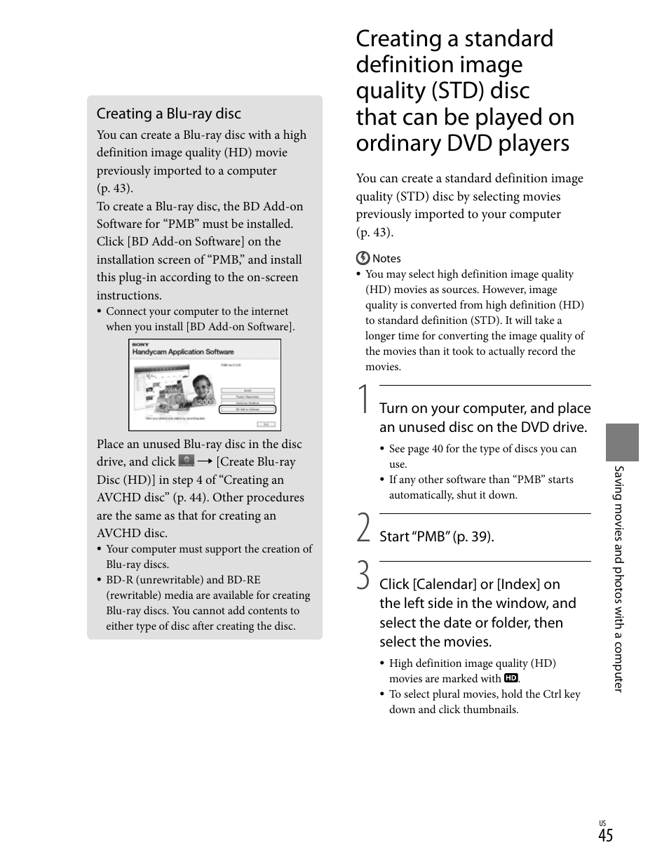 Sony HD-RCX300 User Manual | Page 45 / 223