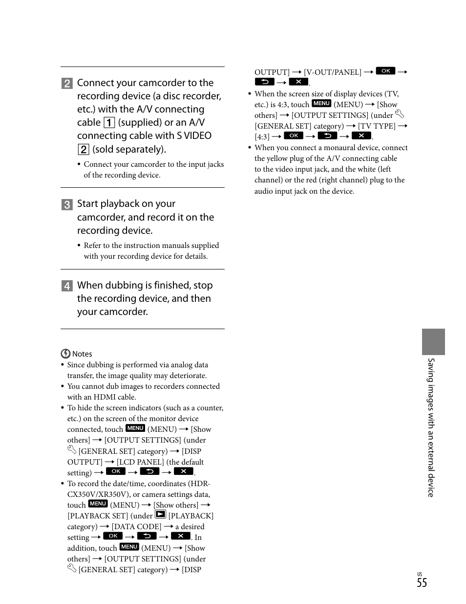 Sony HD-RCX300 User Manual | Page 55 / 223