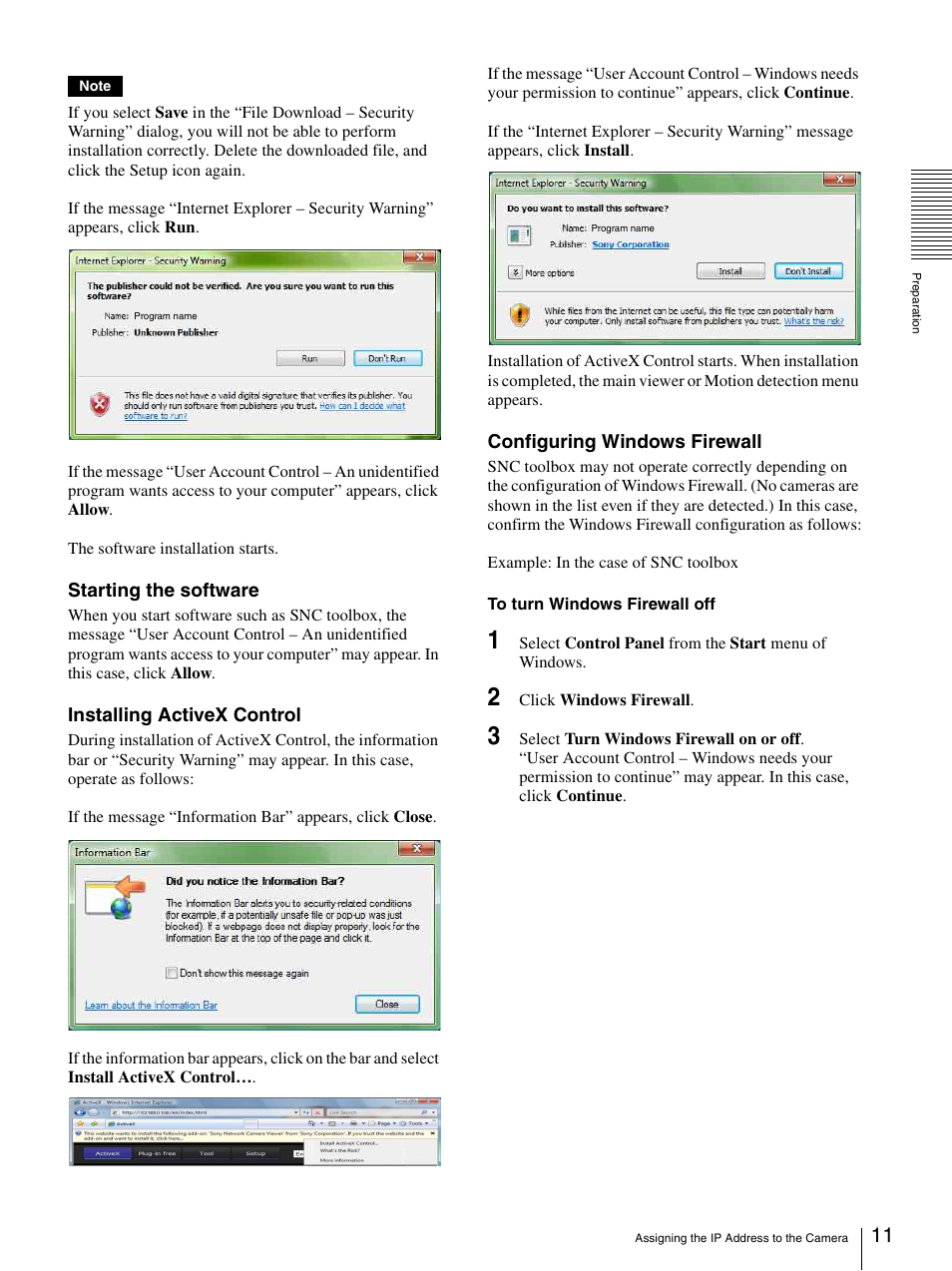 Sony SNC-DH210T User Manual | Page 11 / 97