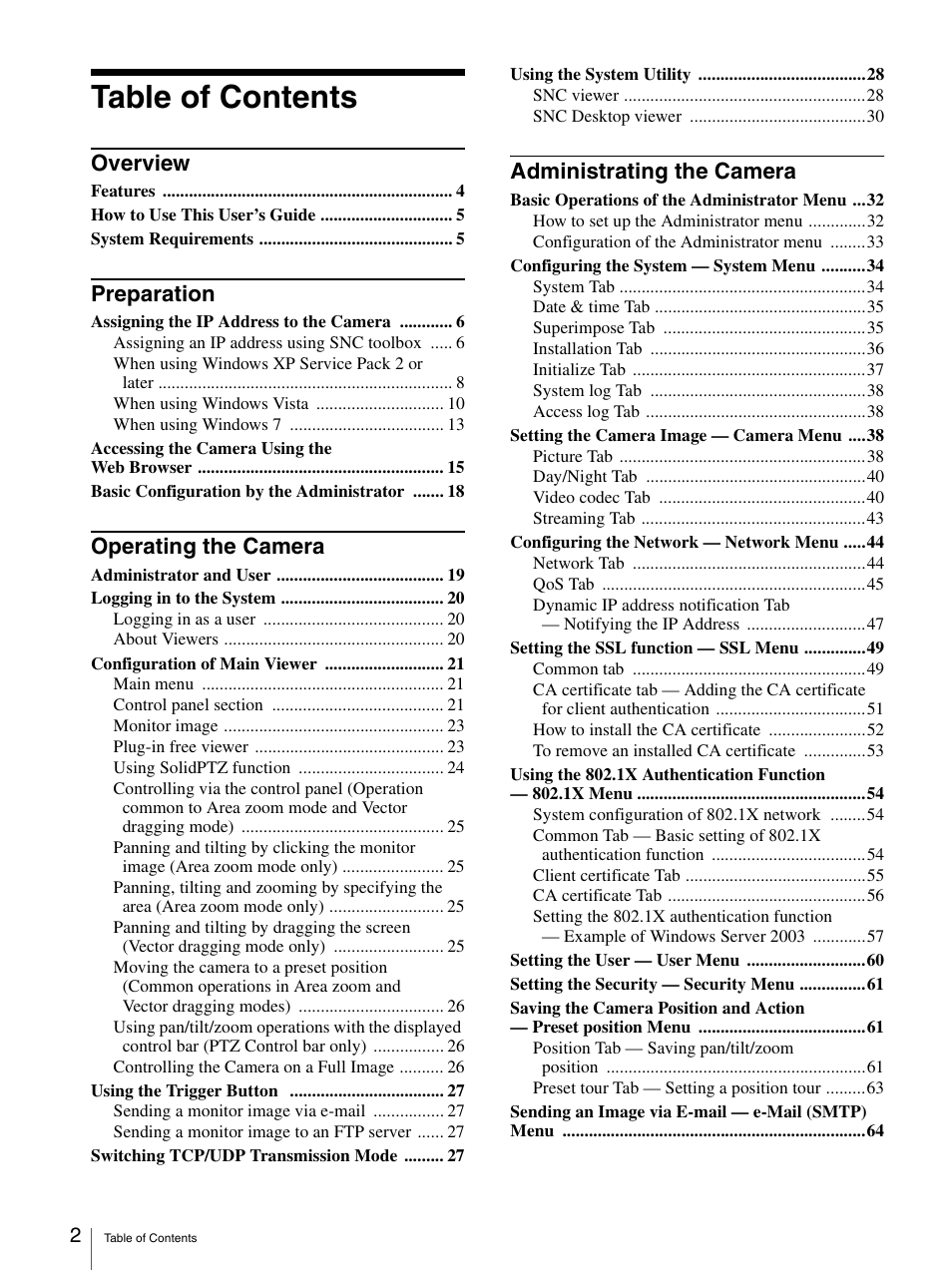 Sony SNC-DH210T User Manual | Page 2 / 97