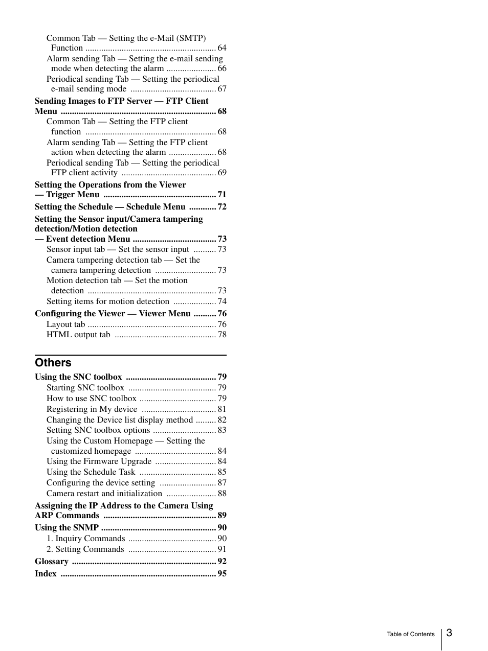 Others | Sony SNC-DH210T User Manual | Page 3 / 97