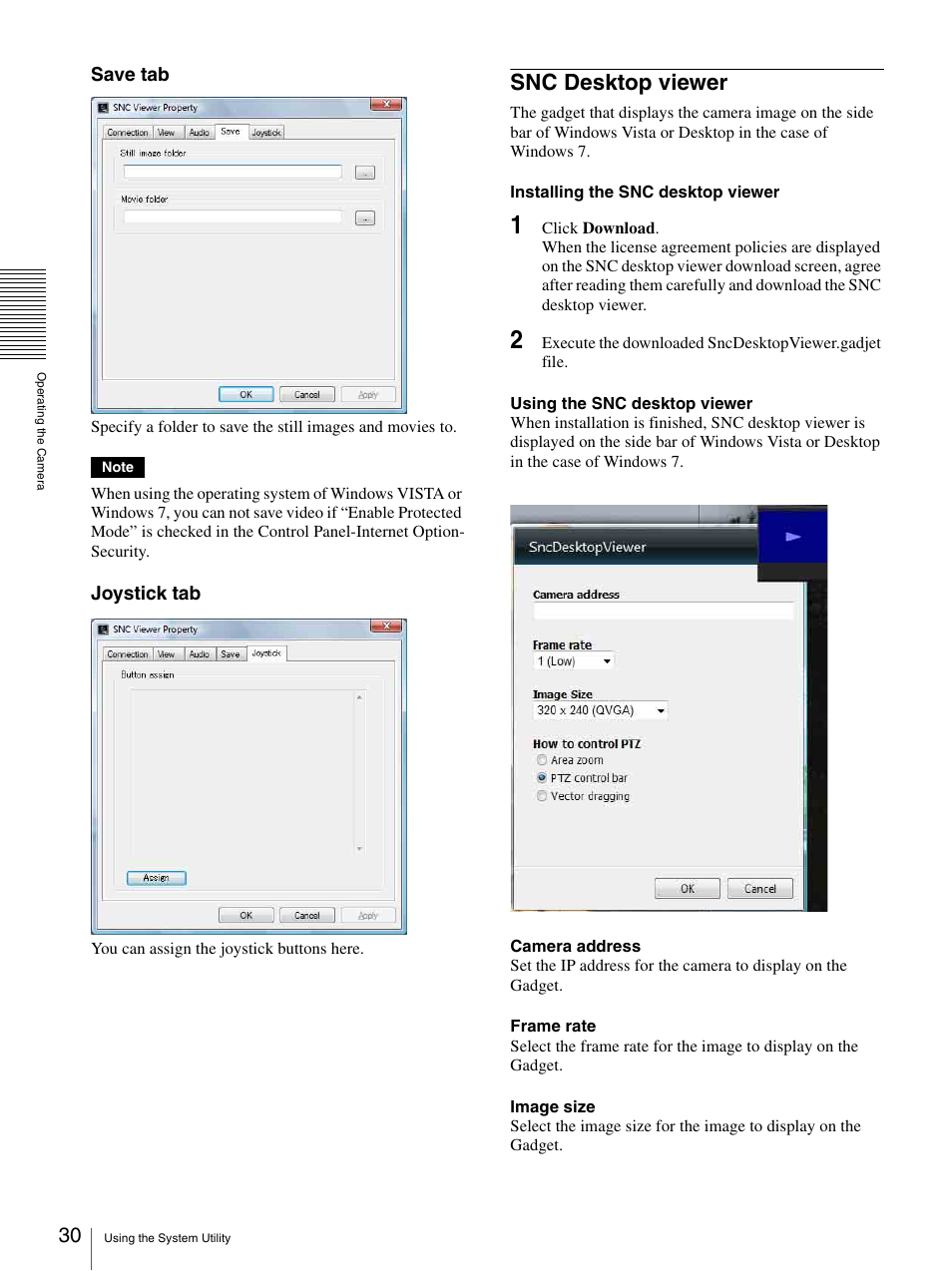 Snc desktop viewer | Sony SNC-DH210T User Manual | Page 30 / 97