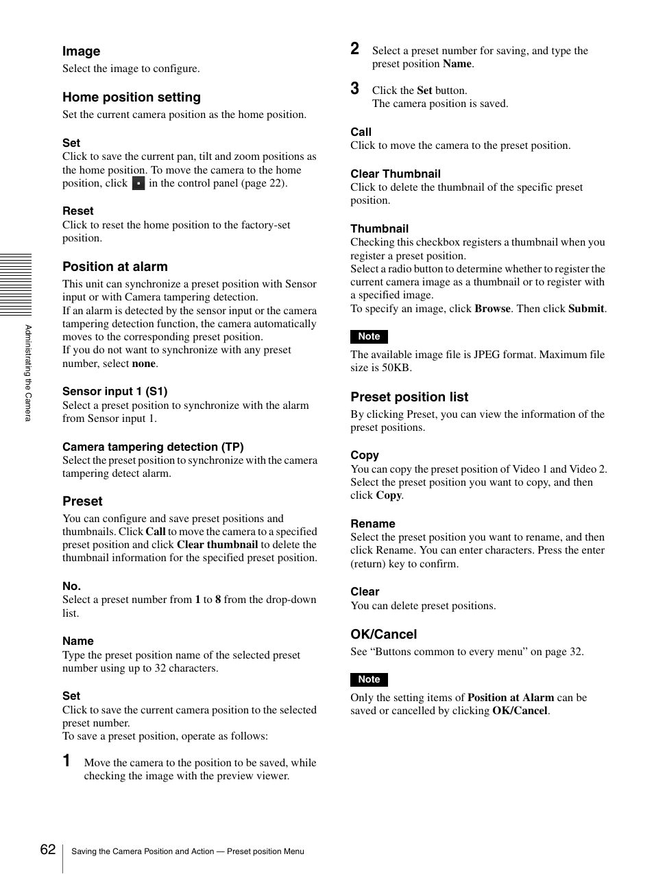 Sony SNC-DH210T User Manual | Page 62 / 97