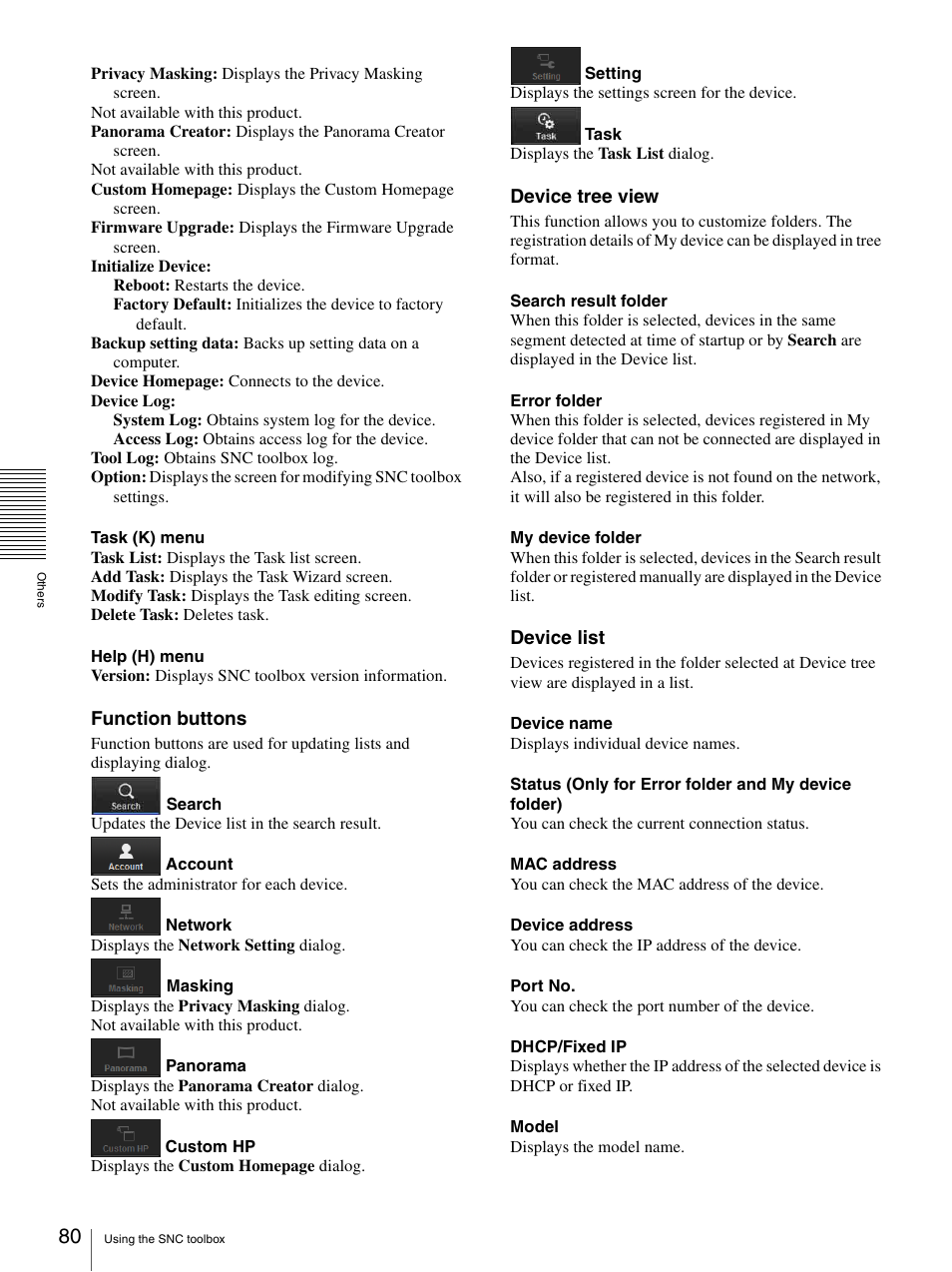 Sony SNC-DH210T User Manual | Page 80 / 97