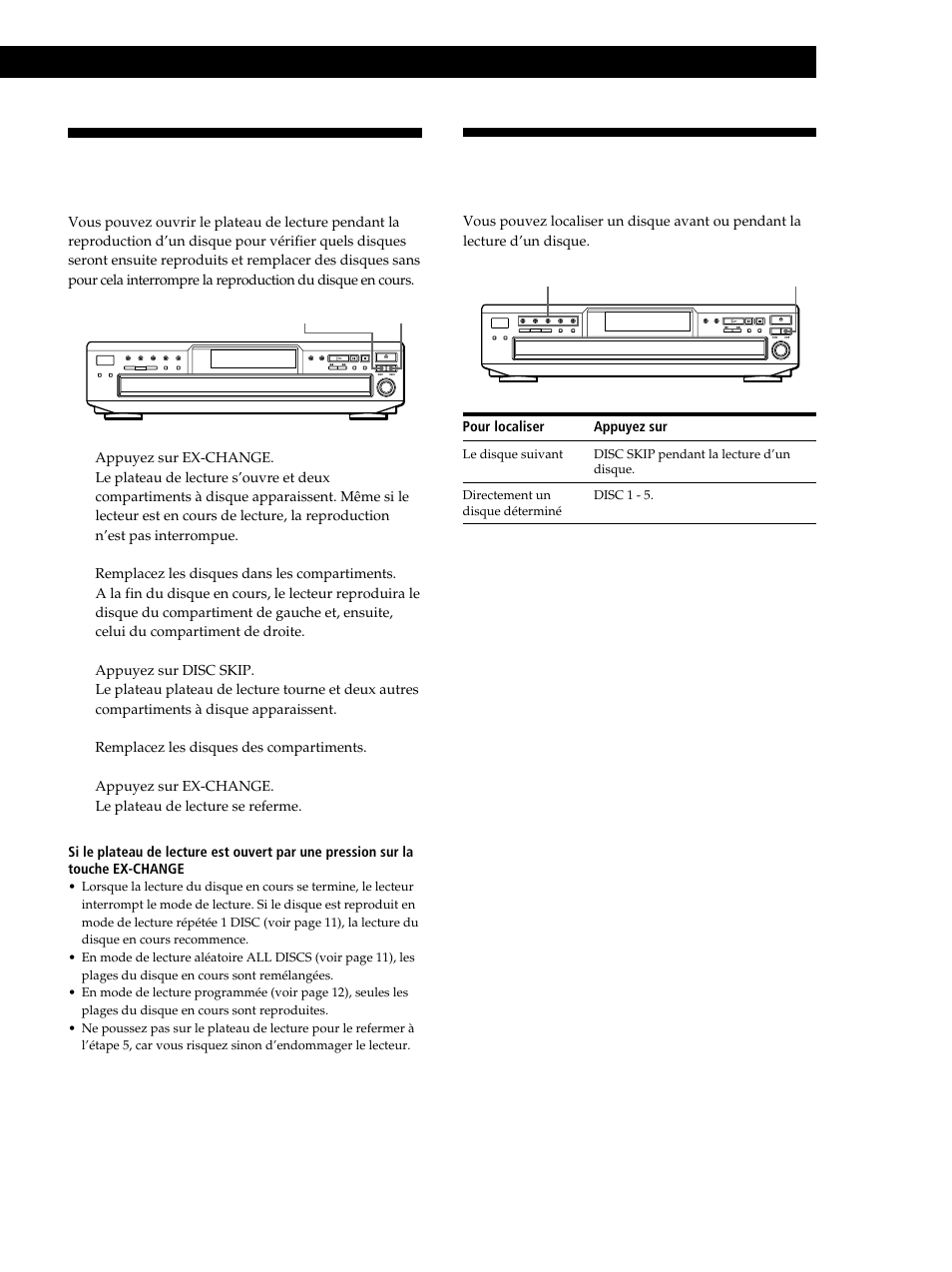 Localisation d’un disque déterminé, Lecture de disques compacts | Sony CDP-CE245 User Manual | Page 27 / 56