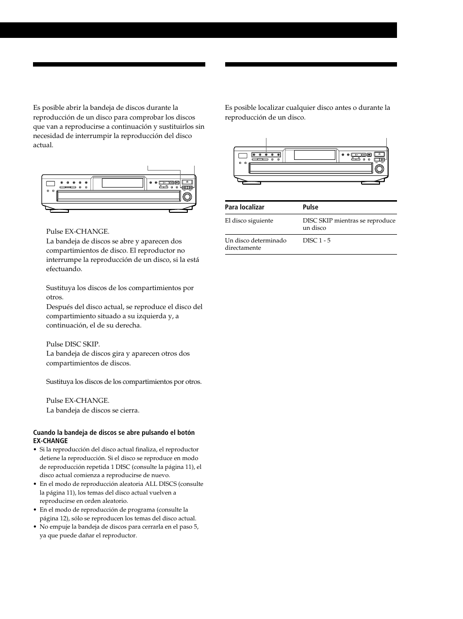 Localización de un disco determinado, Reproducción de discos compactos | Sony CDP-CE245 User Manual | Page 45 / 56