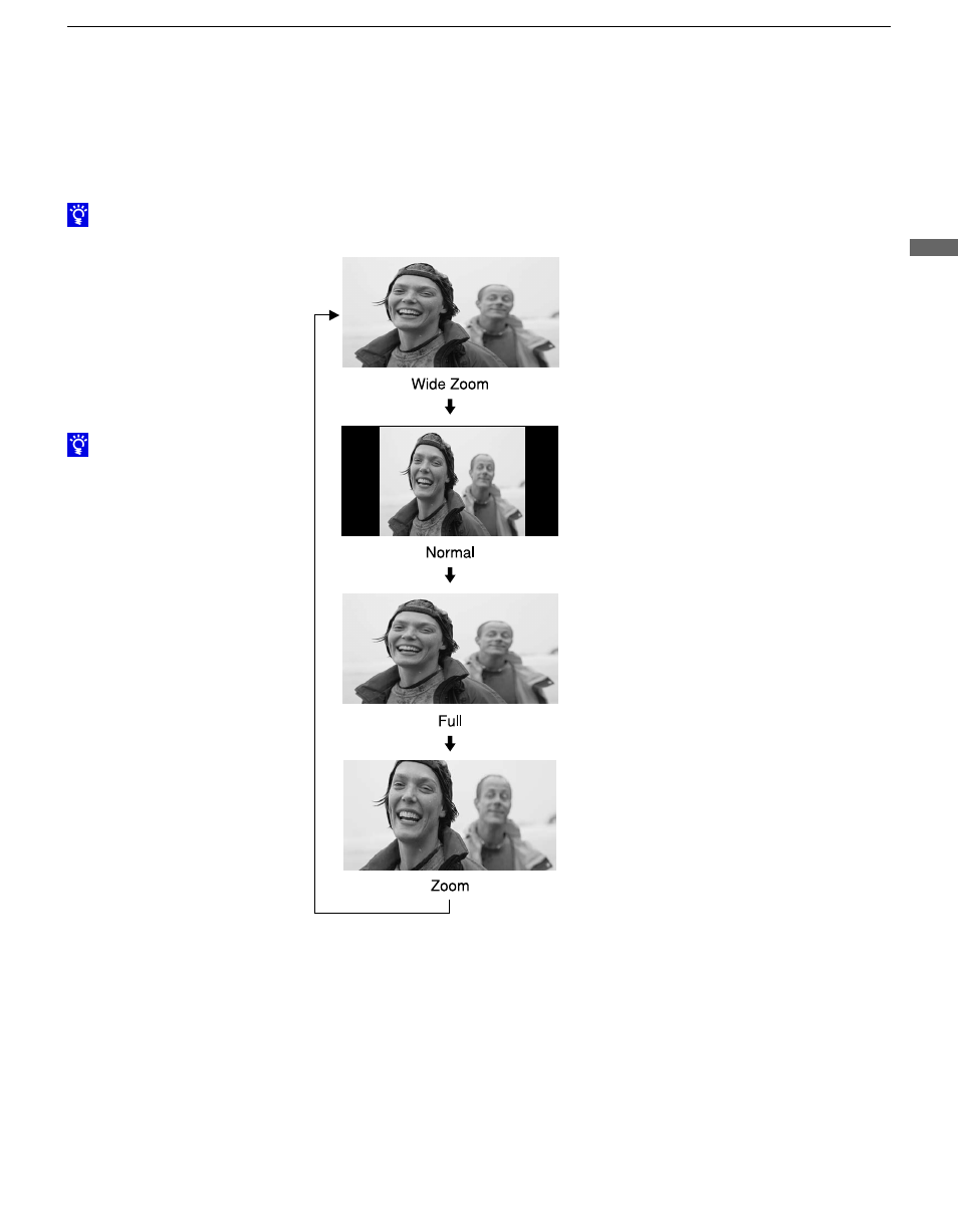 Using wide screen mode, Using wide | Sony KP 57HW40 User Manual | Page 47 / 83