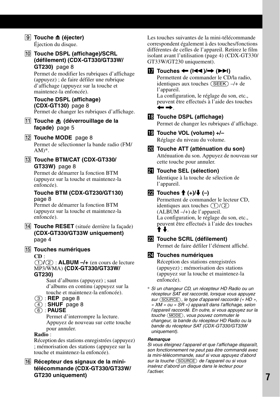 Sony CDX-GT330 User Manual | Page 23 / 56