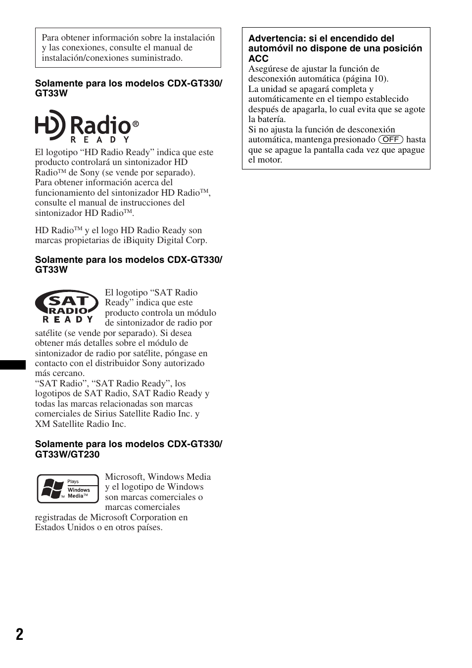 Sony CDX-GT330 User Manual | Page 36 / 56