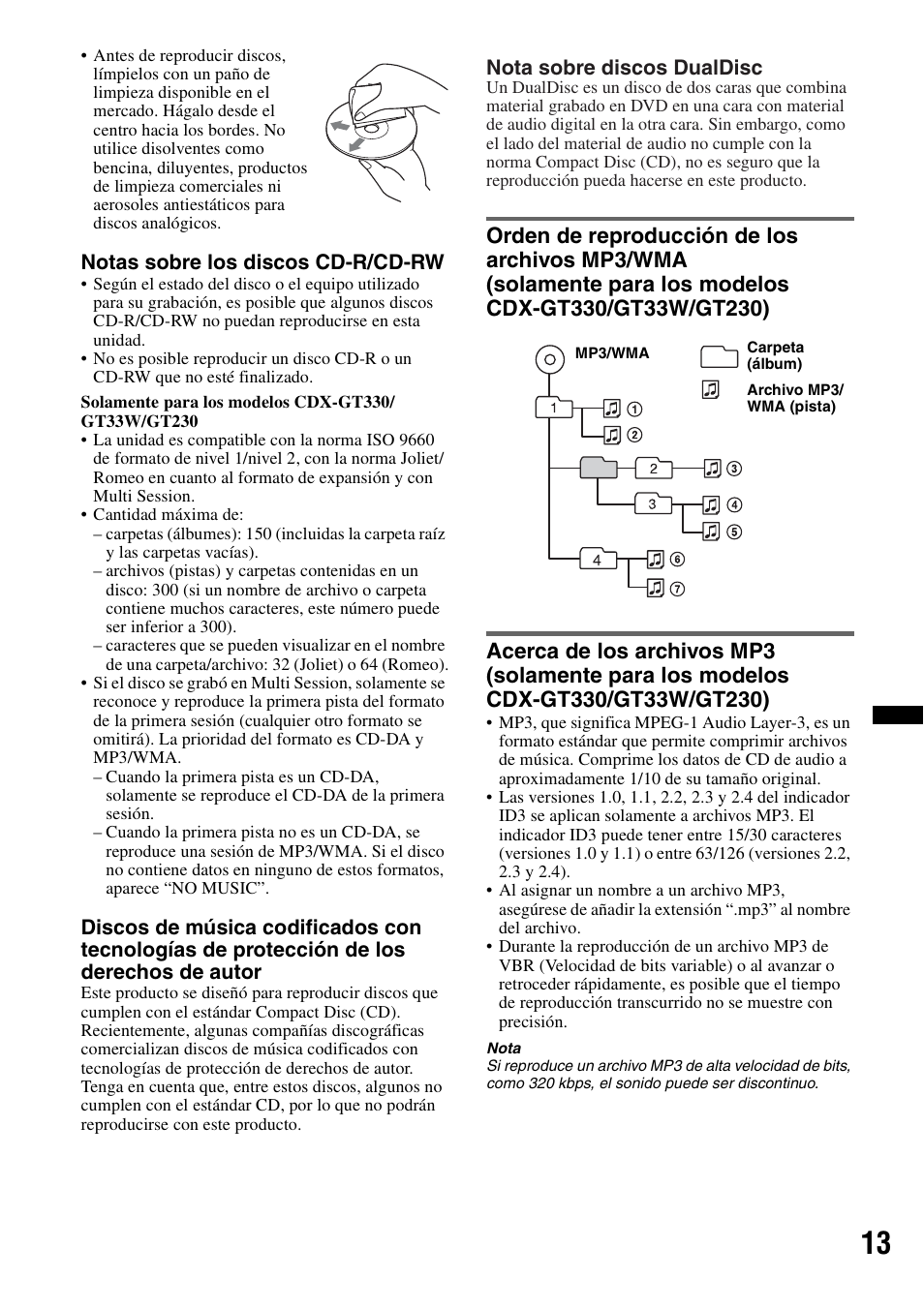 Sony CDX-GT330 User Manual | Page 47 / 56