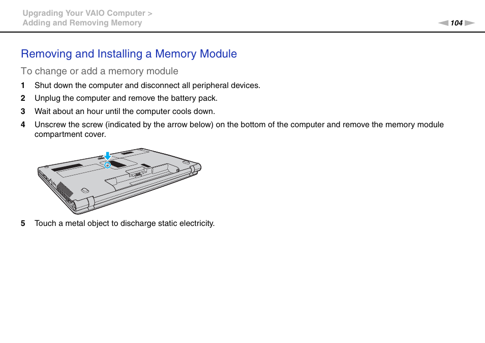 Sony VAIO VPCF12 Series User Manual | Page 104 / 172